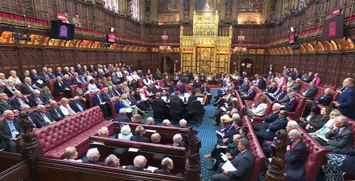 Chris Rennard in the House of Lords asking question regarding Guidelines for Government Formation